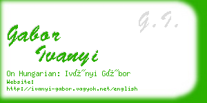 gabor ivanyi business card